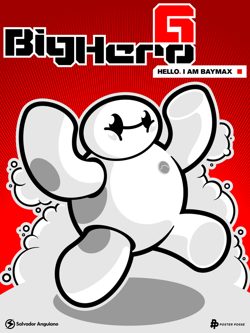 Illustration for article titled Baymax is the star in these gorgeous Big Hero 6 posters